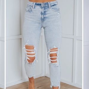 NEW high rise light washed jeans